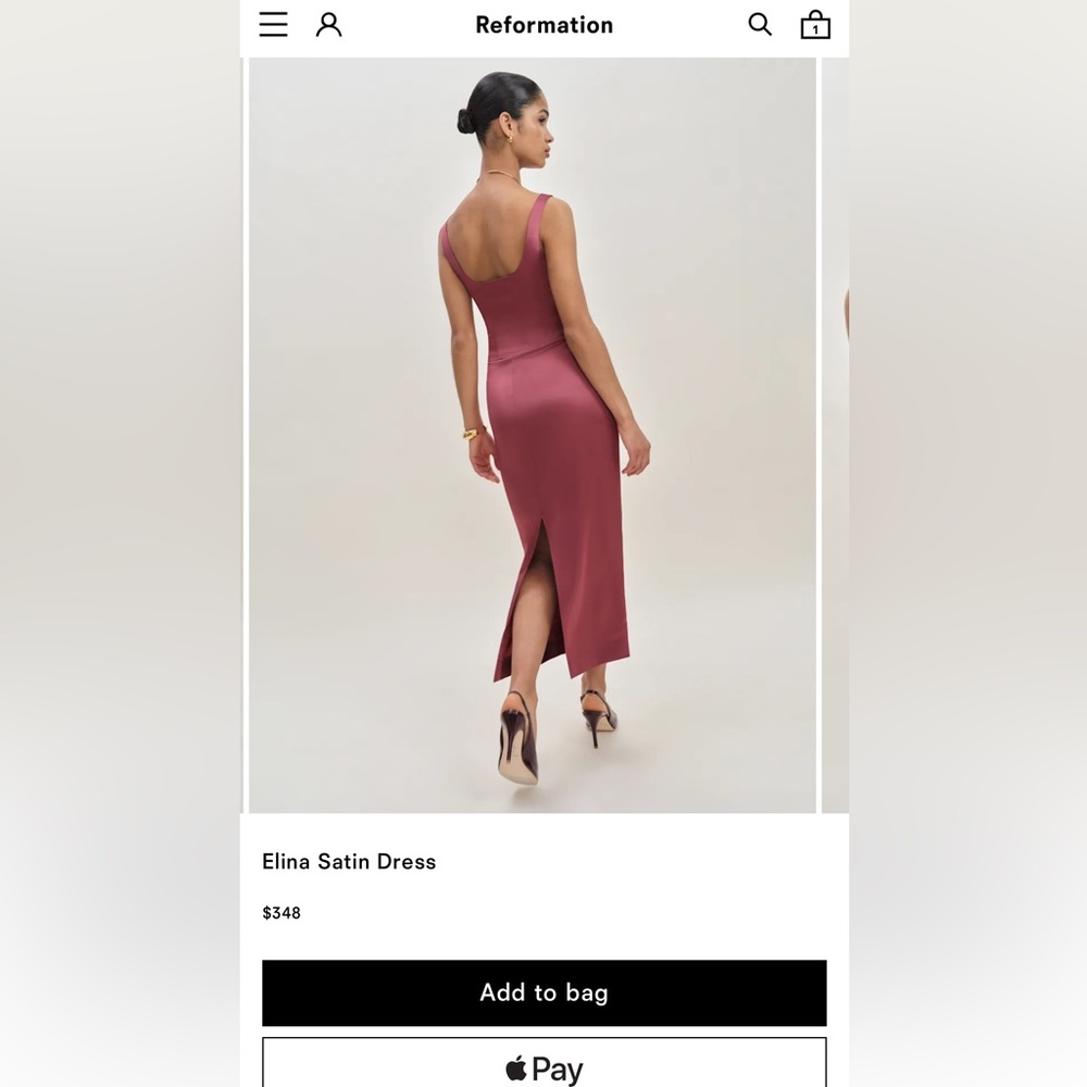 Reformation Elina Corset Dress NWT - Picture 6 of 10